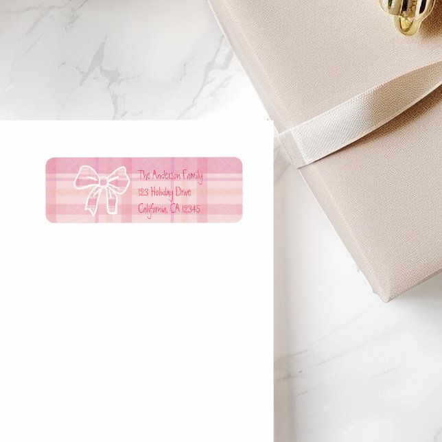 Retro Pink Plaid Whimsical Holiday  (Von Creator hochgeladen)