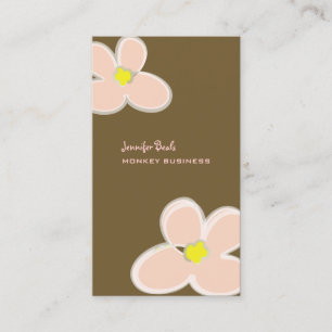 RETRO PINK PLUMERIAS/DICKE HINTERGRUND VISITENKARTE