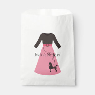 Retro Pink Poodle Rock individuell einstellbar Geschenktütchen