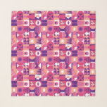 Retro Pink Purple Wine Bauhaus Pattern Schal<br><div class="desc">Retro Pink Purple Wine Bauhaus Pattern Scarves and Wraps features a vintage wine pattern in pink, purple and white. Perfect gifts for wine lovers for birthdays,  celebrations,  thank you gifts,  staff,  Christmas and holiday gifts. Created by Evco Studio www.zazzle.com/store/evcostudio</div>