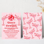 Retro Pink Red Disco Cowgirl 30. Geburtstag Einladung<br><div class="desc">Retro Pink Red Disco Cowgirl 30. Geburtstag Einladung Spaß Disco Cowgirl Geburtstagsfoto in heißen Rosa und Rot mit einem Disco-Ball,  Cocktail Brillen und Cowgirl Beine und Stiefel. Geeignet für jemanden,  der eine lustige Retro-Stil Disco-Cowgirl Geburtstagseinladung suchen.</div>