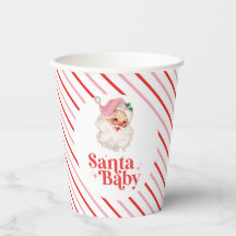 Retro Pink Santa Baby Weihnachtsdusche