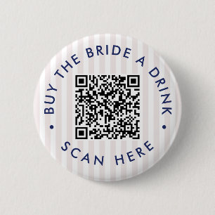 Retro Pink Seashells & Wedding Bachelorette Button