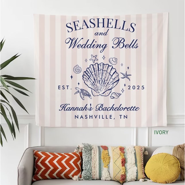 Retro Pink Seashells & Wedding Bachelorette Fleecedecke (Von Creator hochgeladen)
