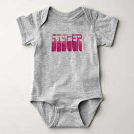 Retro Pink Sister Baby Strampler