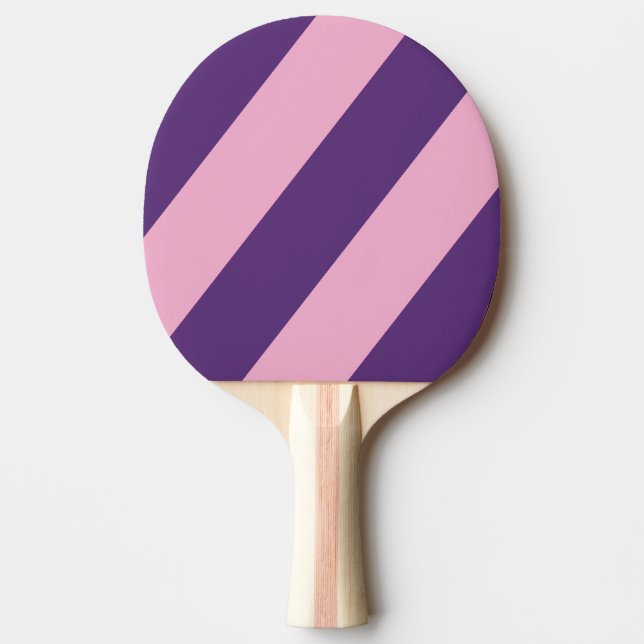 Retro Pink Sky Bold Stripes Tischtennis Schläger (Vorderseite)