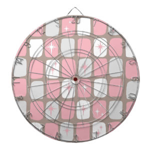 Retro-Pink-Sternenexplosion-Dartboard Dartscheibe