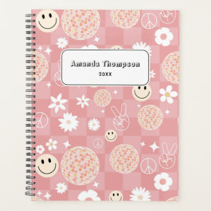 Retro Pink Super À damiers Hippie School