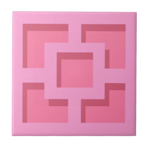 Retro Pink Trellis Keramik Tile Fliese