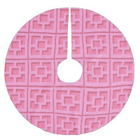 Retro Pink Trellis Tree Skirt