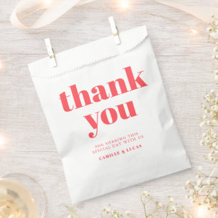 Retro Pink trendige Gastgeschenk Hochzeit Tasche Geschenktütchen