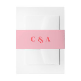 Retro Pink Trendy Black und White Einladungsbanderole