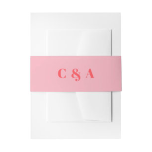 Retro Pink Trendy Black und White Einladungsbanderole