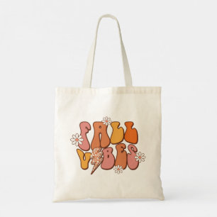 Retro Pink und Orange Fall Vibes Tragetasche