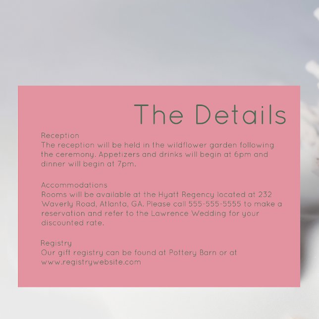 Retro Pink Wedding Response Card RSVP Karte (Von Creator hochgeladen)