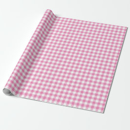 Retro Pink Weißes Weihnachtsfest Neujahr Tartan Ka Geschenkpapier