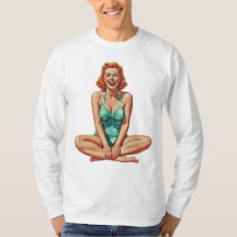 Retro PinUp 1950er Girl in Floral Swimsuit