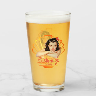 Retro Pinup 1950er individuell anpassbarer Glass C Glas