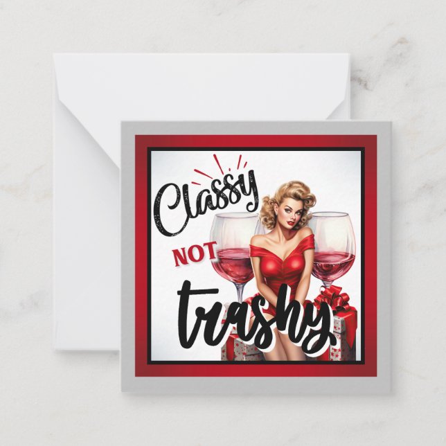 Retro Pinup Classy nicht Trashy Mitteilungskarte (Vorderseite)