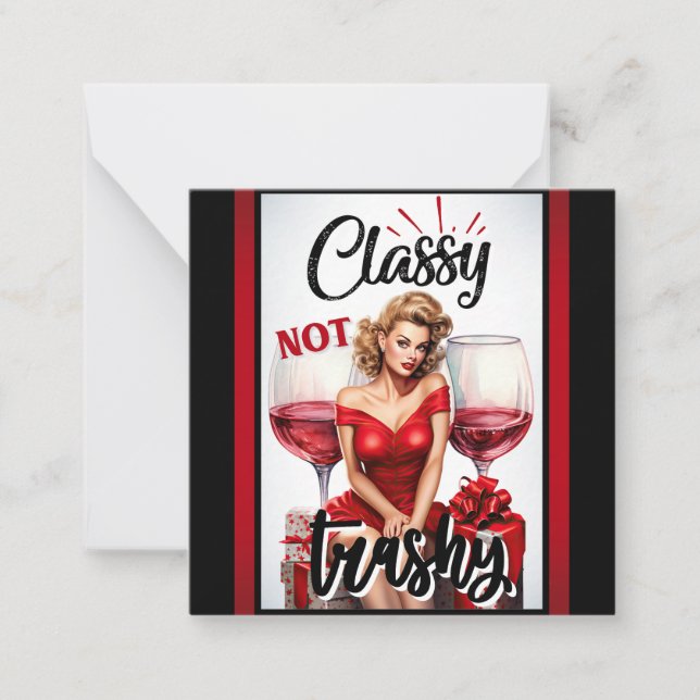 Retro Pinup Classy nicht Trashy Mitteilungskarte (Vorderseite)