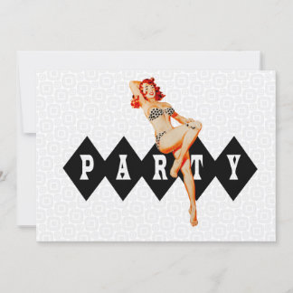 Retro Pinup Girl Party Einladung