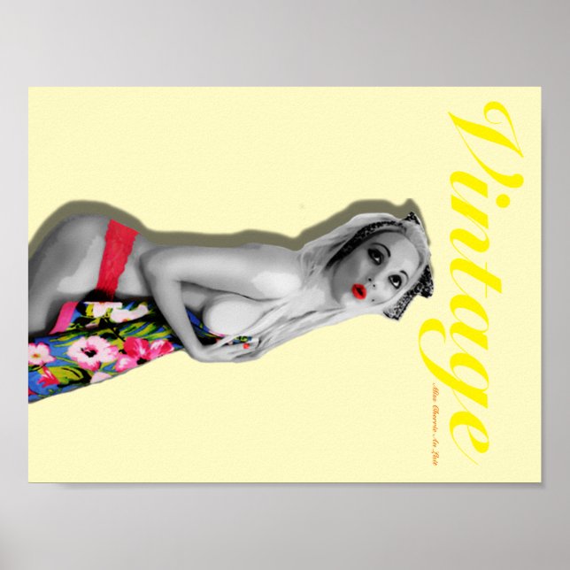 Retro Pinup Giro del Malcantone Vintage Poster (Vorne)