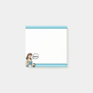 Retro Pinup_ Hey Darlin Post-it Klebezettel
