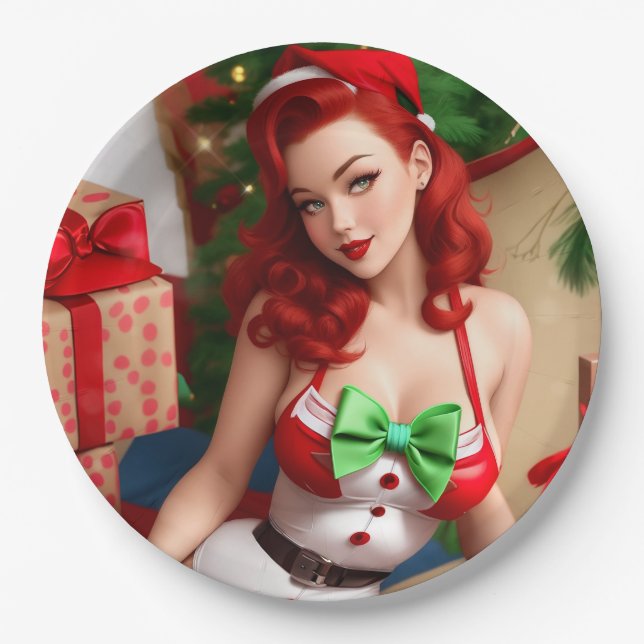 Retro Pinup Holiday Paper Teller (Vorderseite)