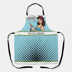 Retro Pinup_ mit Freundlichkeit Schürze
