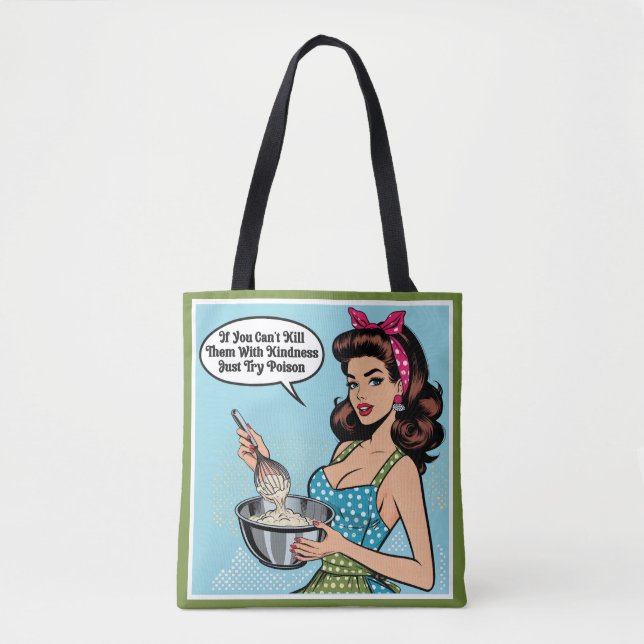 Retro Pinup_ mit Freundlichkeit Tasche (Vorderseite)