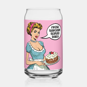 Retro Pinup_ täglich serviert Dosenglas