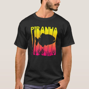 Retro Piranha Fisch T-Shirt