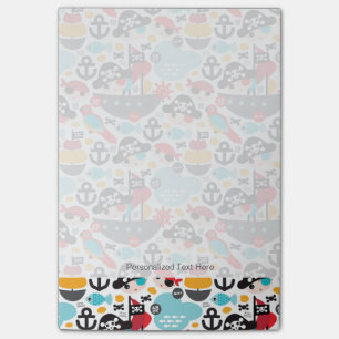 Retro-Piraten-Beispiel Post-it Klebezettel