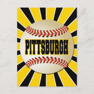 RETRO PITTSBURGH BASEBALL POSTKARTE