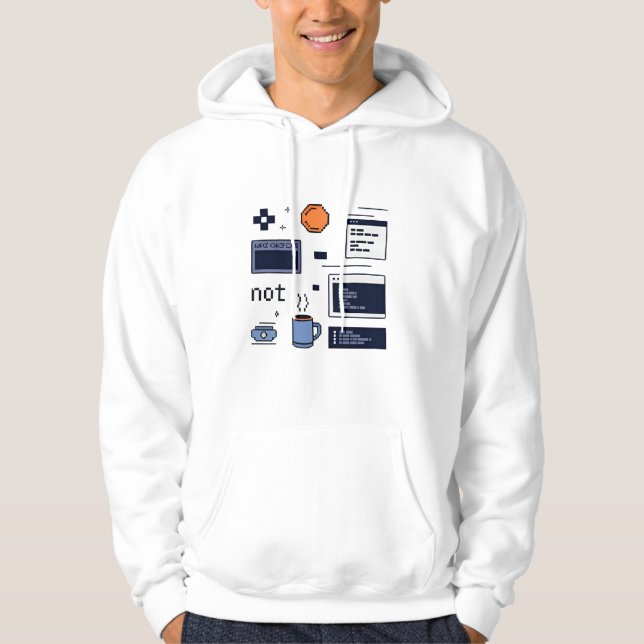 Retro Pixel Art Coding Essentials Software Develop Hoodie (Vorderseite)