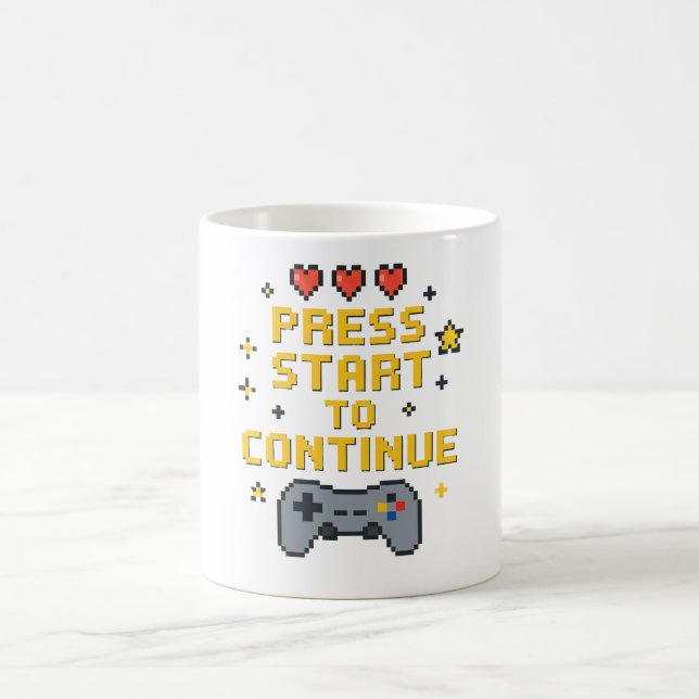 Retro Pixel Art Gaming Mug Design Kaffeetasse (Mittel)