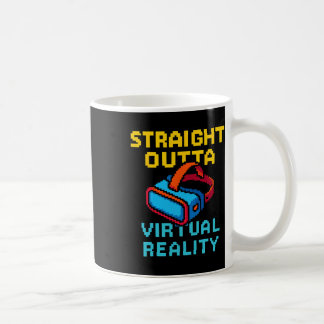 Retro-Pixel-Art-Virtual-Reality-Grafik für einen V Kaffeetasse