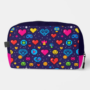Retro-Pixel-Gaming-Ästhetik-Make-up-Tasche Waschbeutel