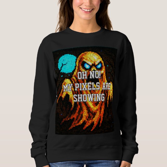 Retro Pixel Ghost Sweatshirt (Vorderseite)