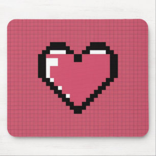 Retro-Pixel-Herz-Gaming-Mauspad Mousepad