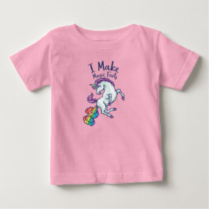 Retro Pixel Lustiges Einhorn Ich Mache Magische Fü Baby T-shirt