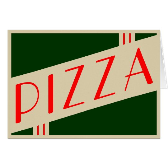 Retro Pizza Karte