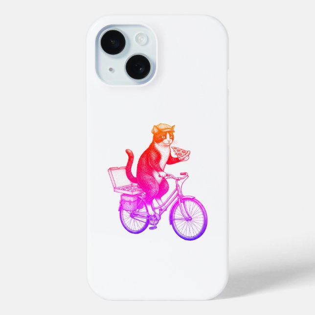 Retro-Pizza-Lieferkatze  Case-Mate iPhone Hülle (Rückseite)