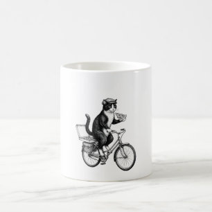 Retro-Pizza-Lieferkatze Kaffeetasse