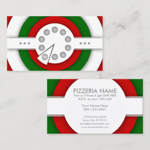 retro PIZZA-Loyalitäts-Briefmarkenkarte Treuekarte
