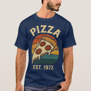 Retro-Pizza-Scheibe Retro-70er-Jahre-Nahrungsmitte T-Shirt