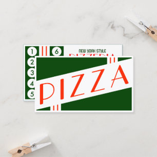 Retro Pizzeriakundenloyalität Treuekarte