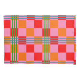 Retro Plaid Kissenbezug