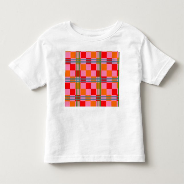 Retro Plaid  Kleinkind T-shirt (Vorderseite)