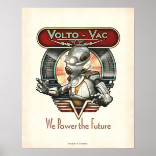 Retro Plakat des Roboters Volto-VAC (16x20")